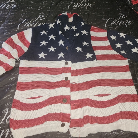 Mens knitted  flag polo sweater size XL - Picture 5 of 5